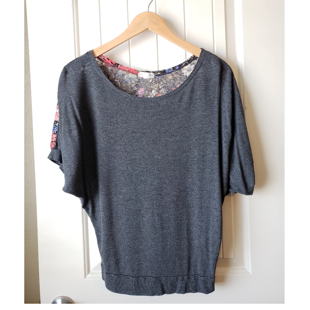 Floral Lace Back Top